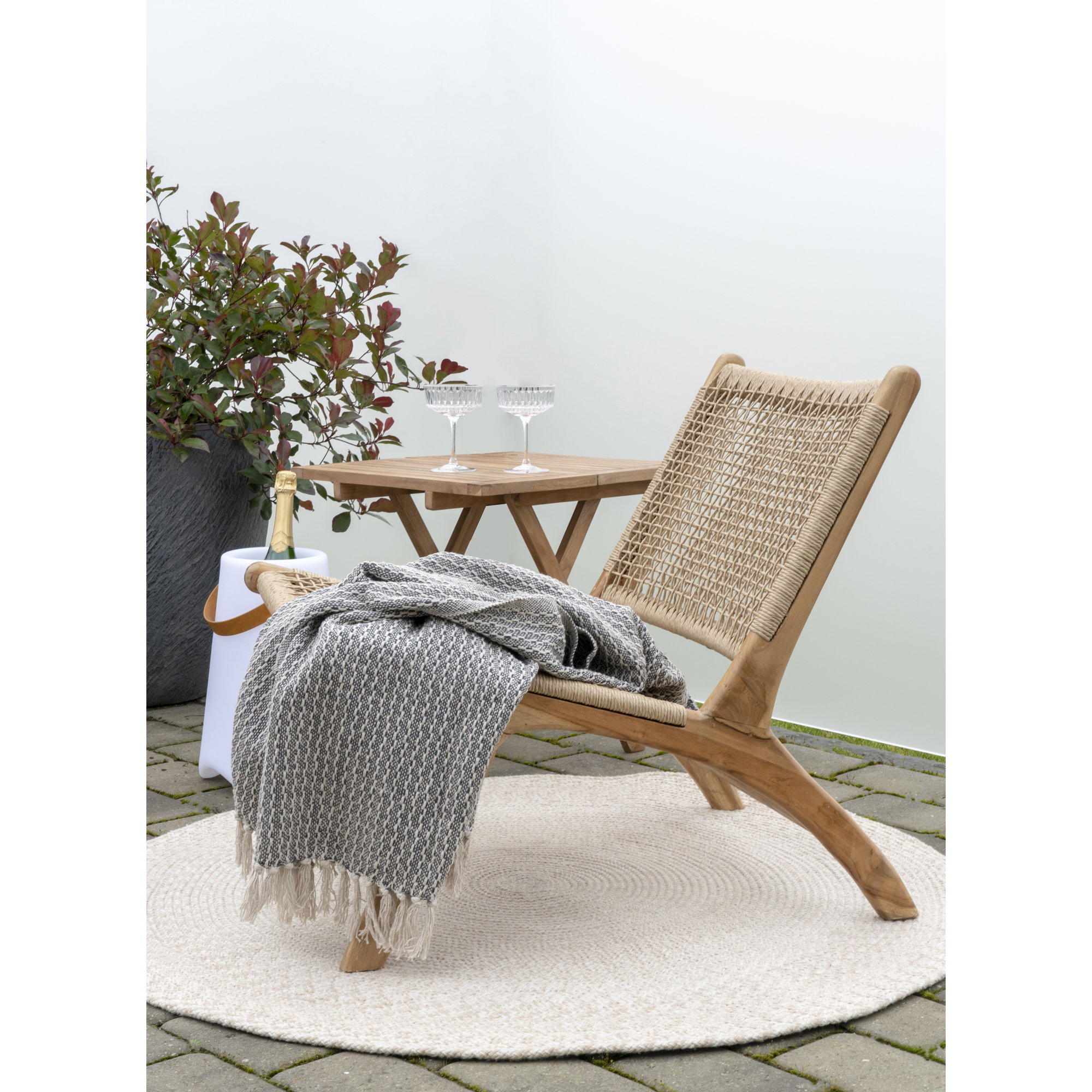 Bilbao Sidebord, teak, natur, 50x50x50 cm - Billede 11