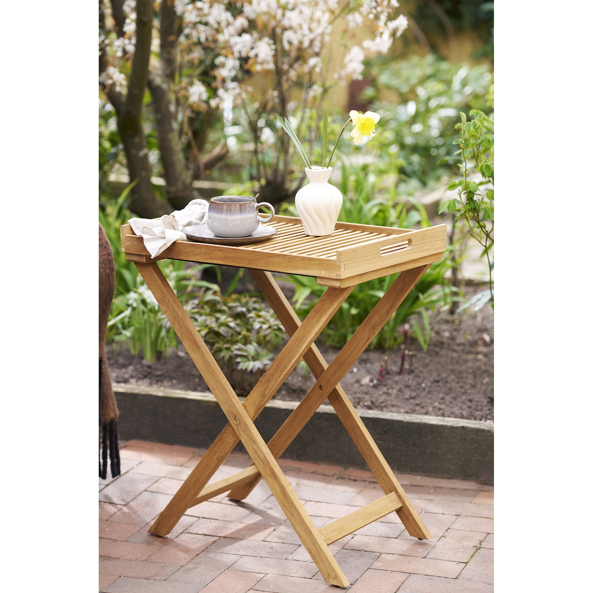 Ronda Bakkebord, teak, natur, 60x40x70 cm - Billede 7