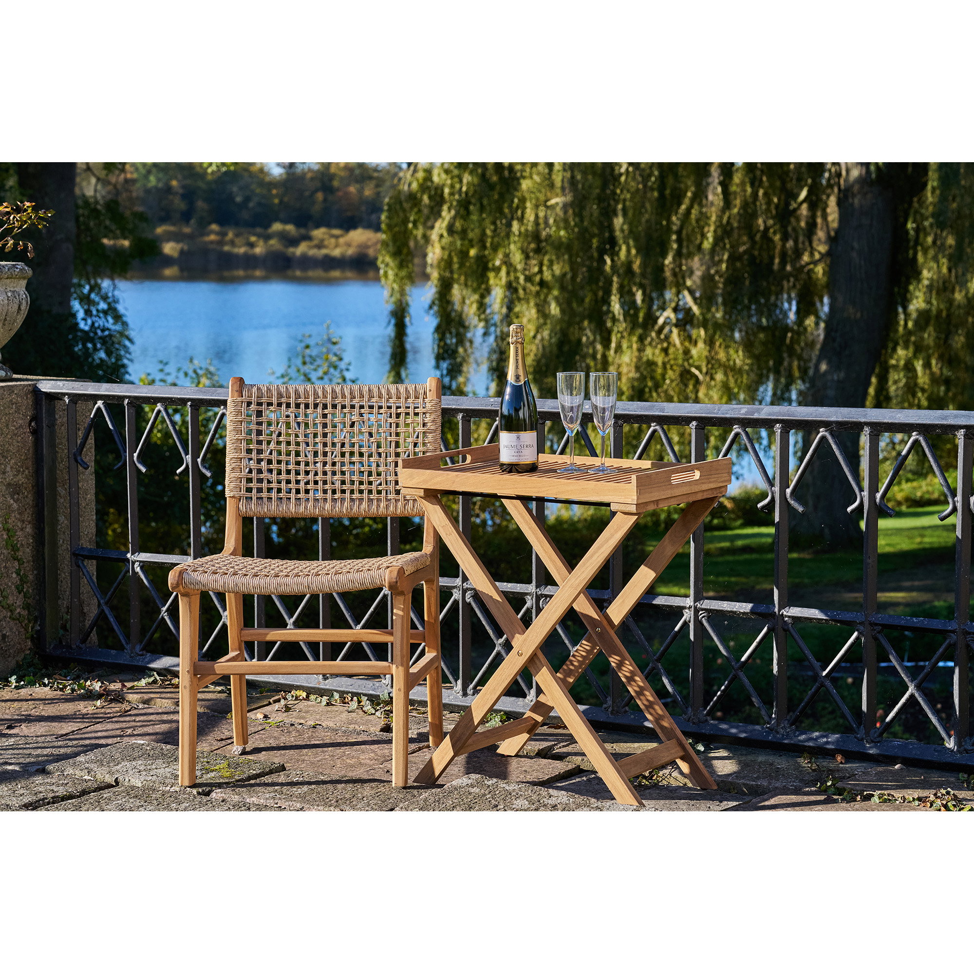 Ronda Bakkebord, teak, natur, 60x40x70 cm - Billede 9