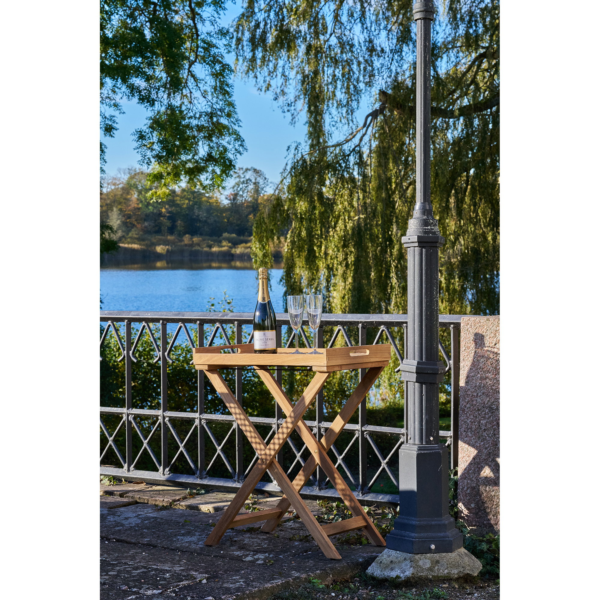 Ronda Bakkebord, teak, natur, 60x40x70 cm - Billede 10