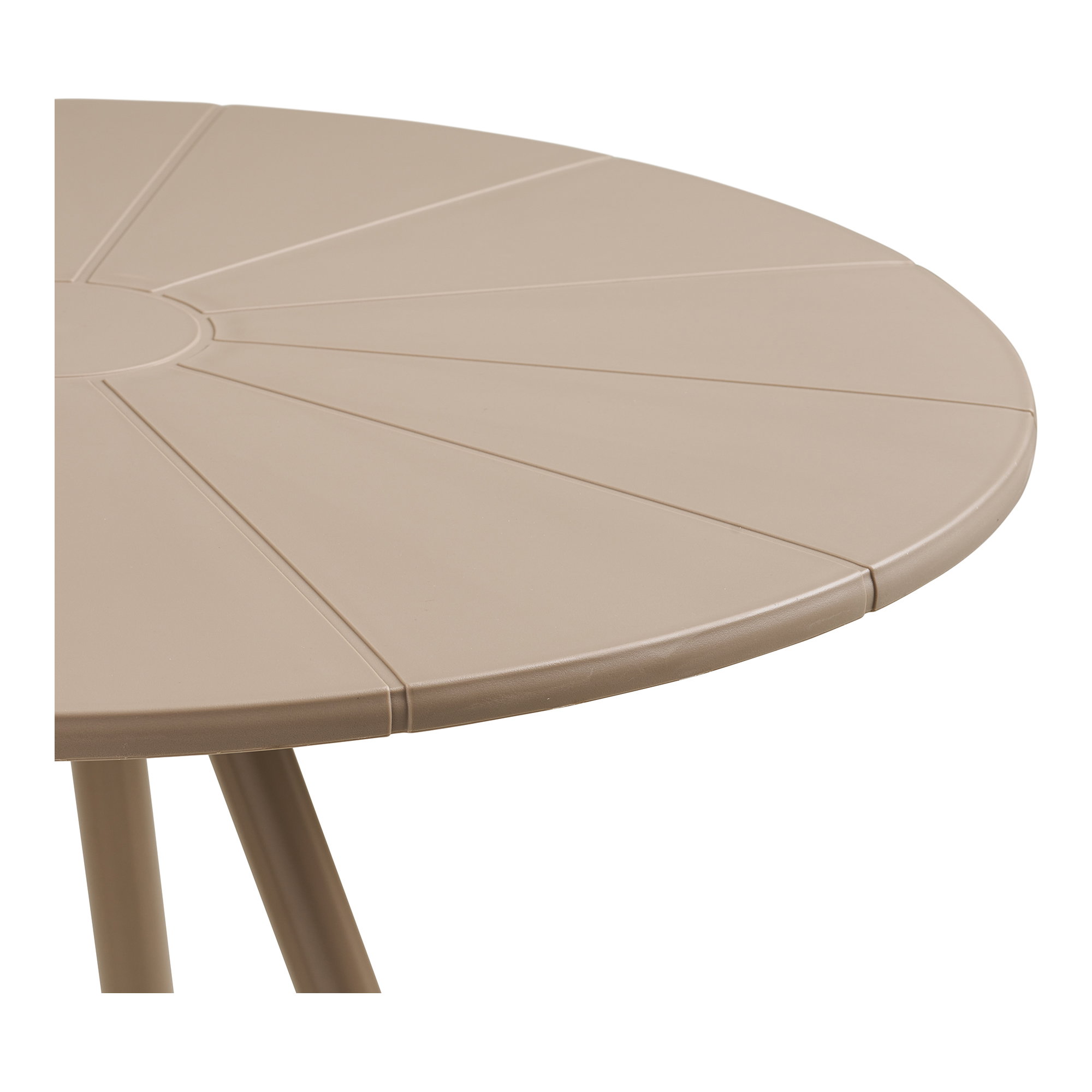 Barletta Cafébord, polypropylen/stål, taupe, ø70x73,5 cm - Billede 4