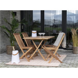 Oviedo Spisebord, teak, natur, 120x80x75 cm - Billede 7