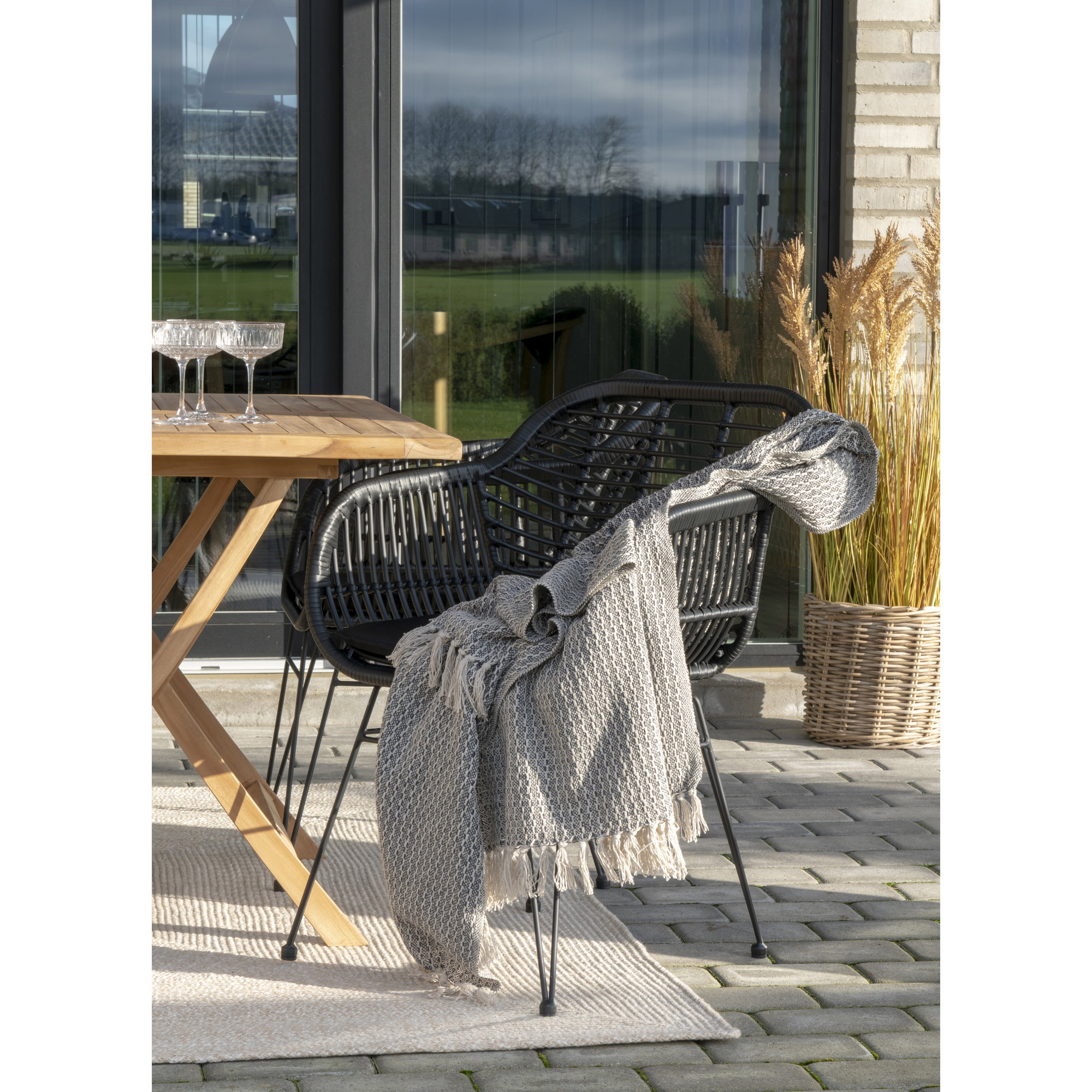 Oviedo Spisebord, teak, natur, 120x80x75 cm - Billede 8