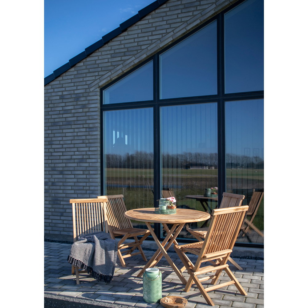 Oviedo Spisebord, teak, natur, ø100x75 cm - Billede 6
