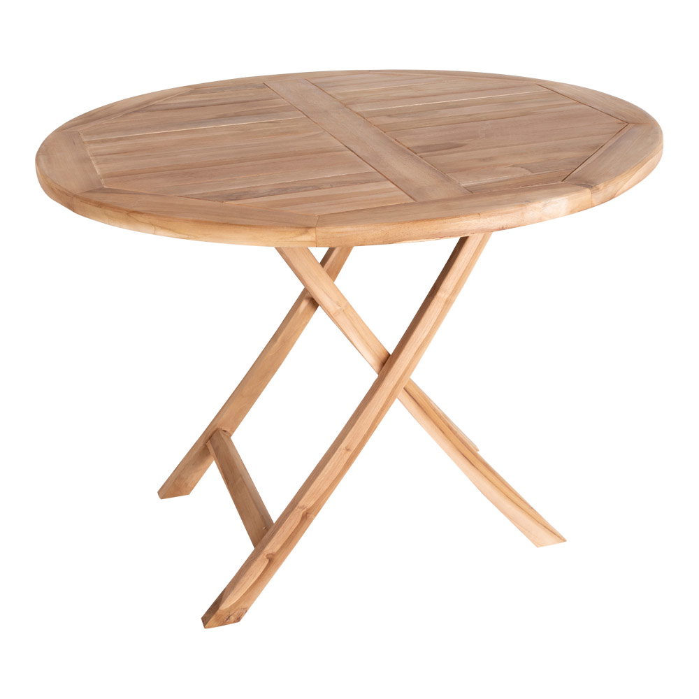 Oviedo Spisebord, teak, natur, ø100x75 cm - Billede 2
