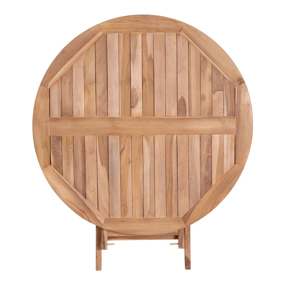 Oviedo Spisebord, teak, natur, ø100x75 cm - Billede 4