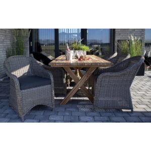 Murcia Spisebord, teak, natur, 200x90x75 cm - Billede 6