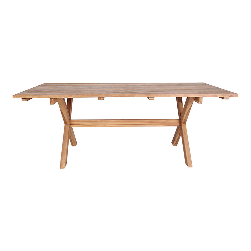 Murcia Spisebord, teak, natur, 200x90x75 cm - Billede 2