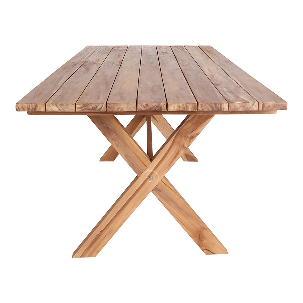 Murcia Spisebord, teak, natur, 200x90x75 cm - Billede 3