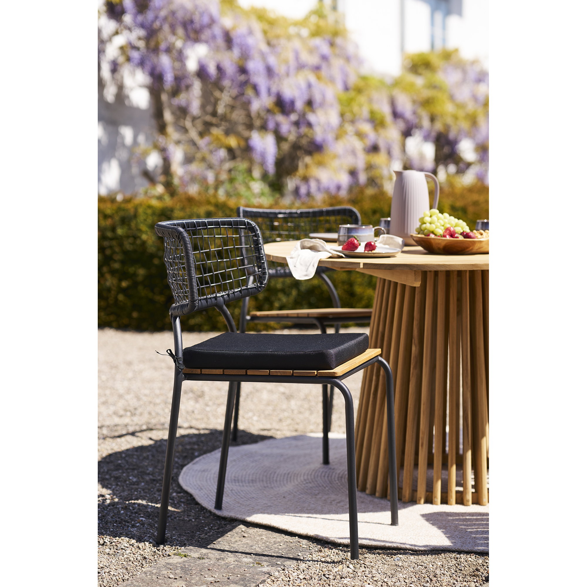Lorca Spisebord, teak, natur, ø120x75 cm - Billede 4