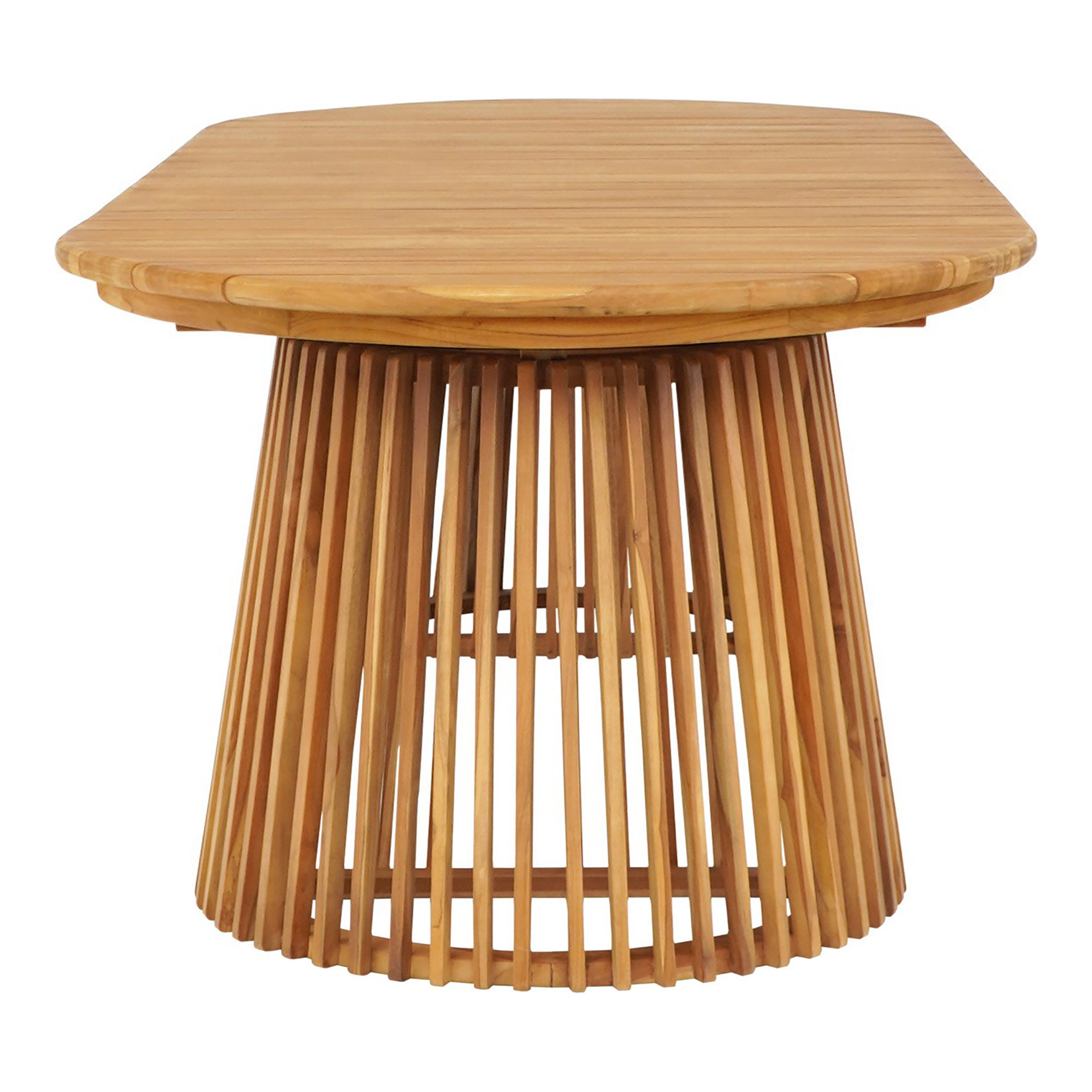Berja Spisebord, teak, natur, 90x200x75 cm - Billede 3