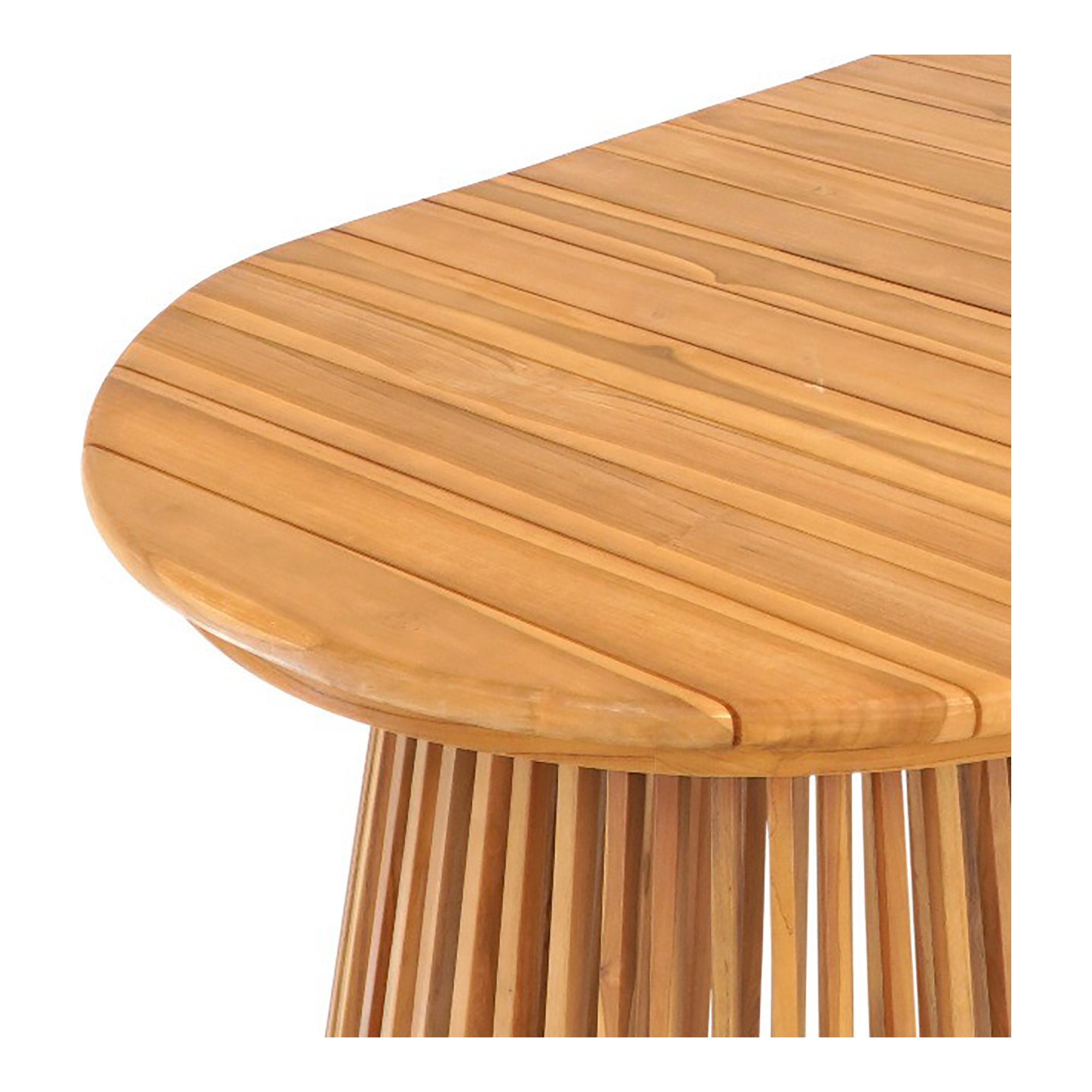 Berja Spisebord, teak, natur, 90x200x75 cm - Billede 4