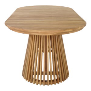 Berja Spisebord, teak, natur, 100x200x75 cm - Billede 3