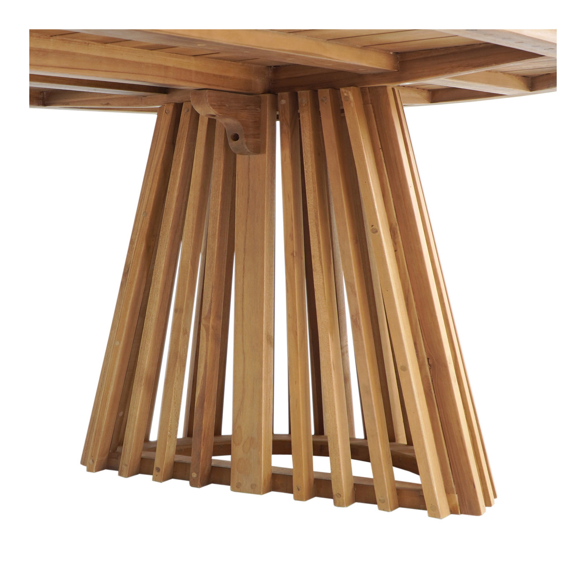 Berja Spisebord, teak, natur, 100x200x75 cm - Billede 5