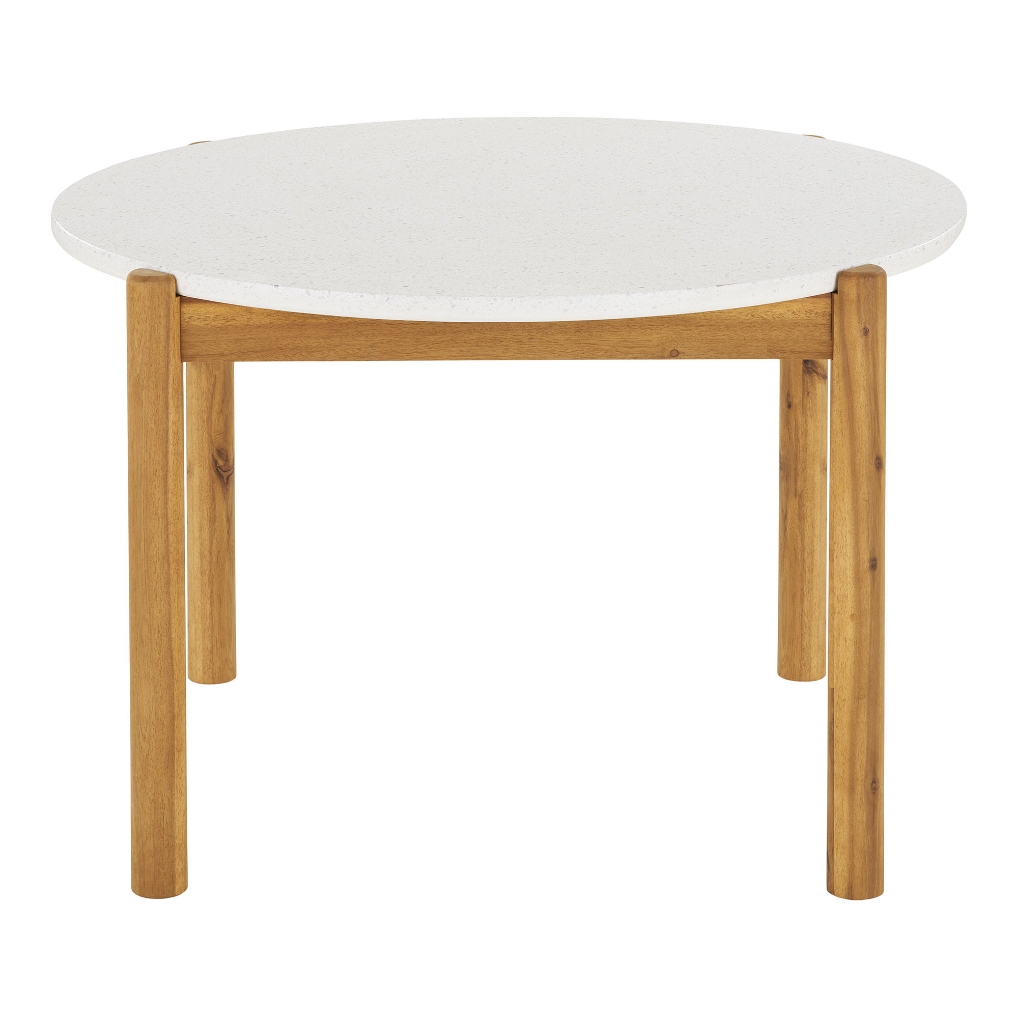 Terracina Spisebord, akacie/terrazzo, hvid/natur, ø120x76 cm - Billede 2