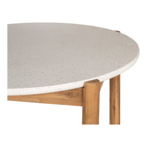 Terracina Spisebord, akacie/terrazzo, hvid/natur, ø120x76 cm - Billede 5