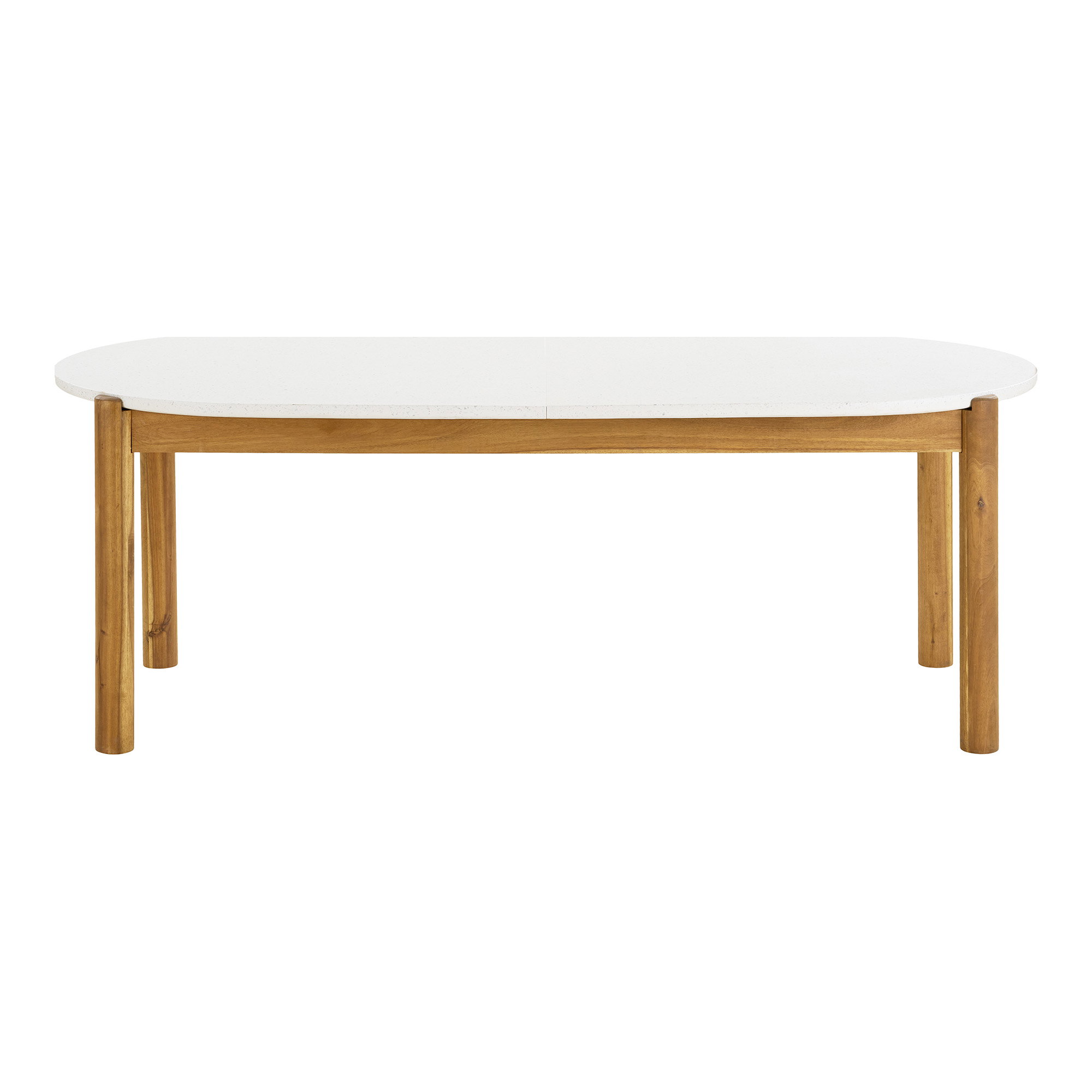 Terracina Spisebord, akacie/terrazzo, hvid/natur, 95x210x76 cm - Billede 2