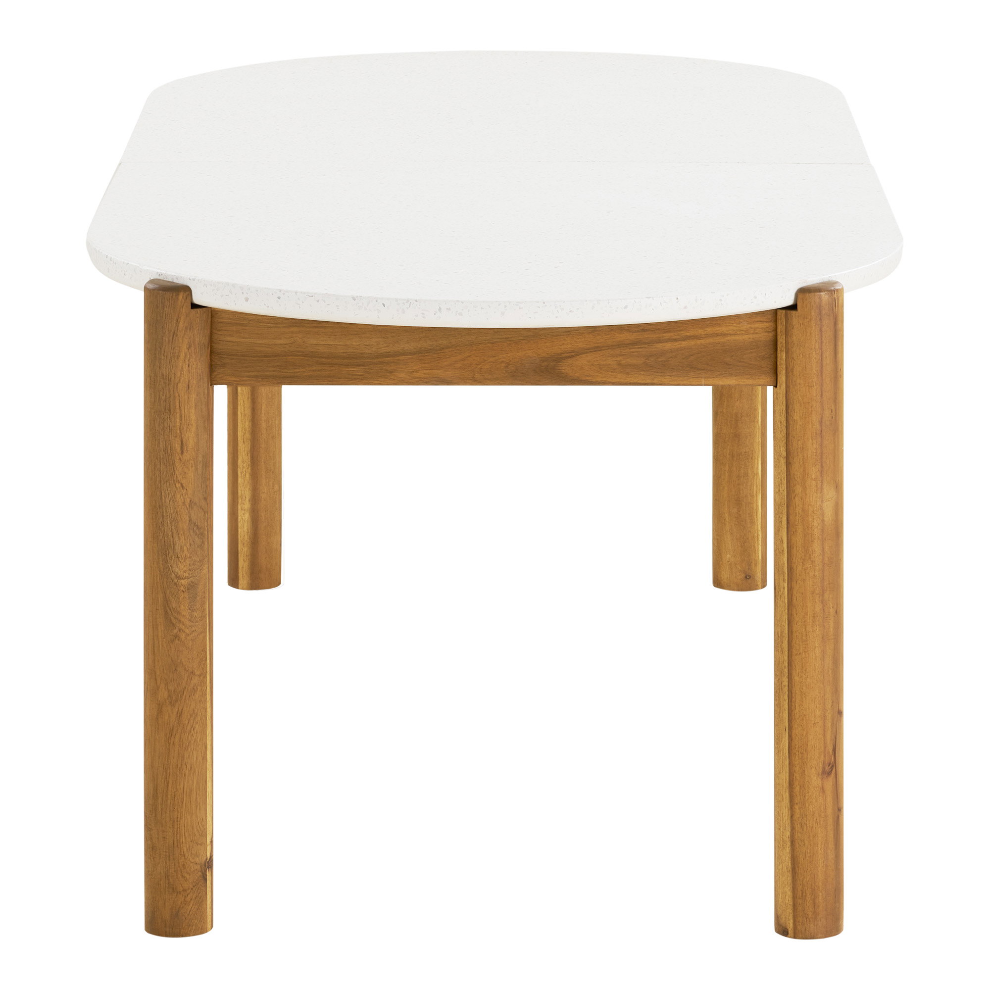 Terracina Spisebord, akacie/terrazzo, hvid/natur, 95x210x76 cm - Billede 3