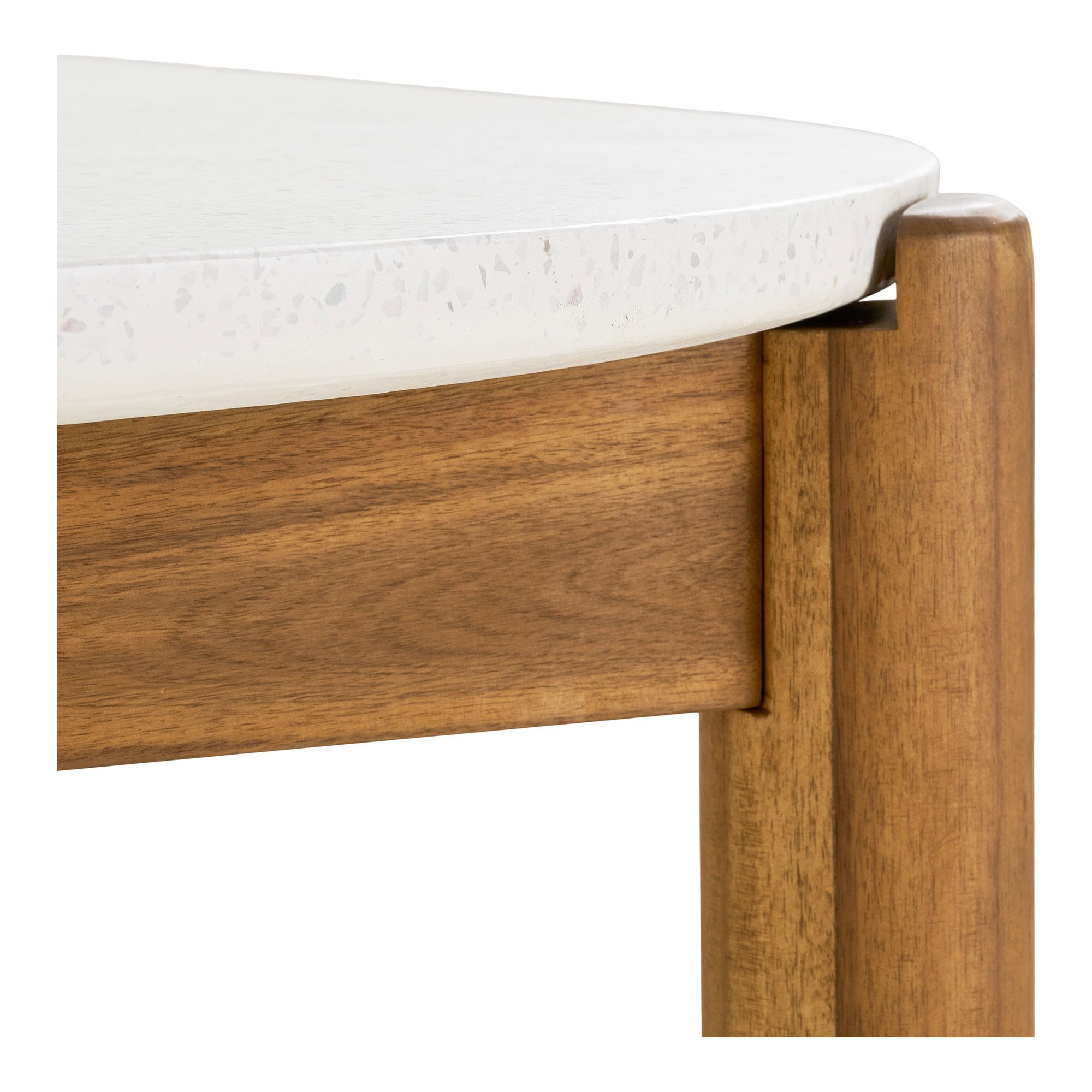 Terracina Spisebord, akacie/terrazzo, hvid/natur, 95x210x76 cm - Billede 6