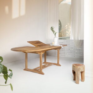 Salamanca Udtræksspisebord i teaktræ, natur, 90x180/240x75 cm - Billede 7