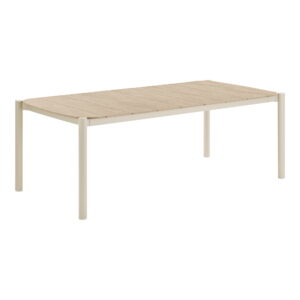 Abela Spisebord, aluminium/nonwood, sand/natur, 100x200x74 cm