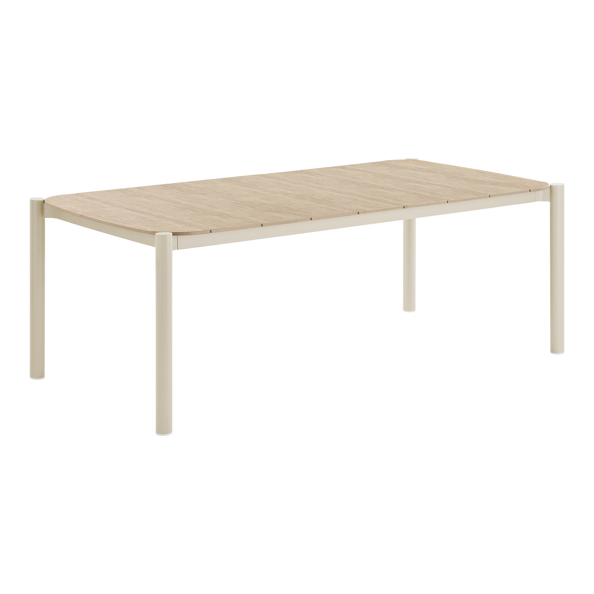 Abela Spisebord, aluminium/nonwood, sand/natur, 100x200x74 cm