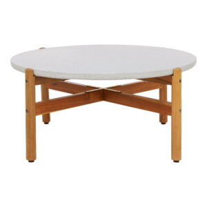Alternative view of Terracina Sofabord, akacie/terrazzo, hvid/natur, ø84,5x38,5 cm