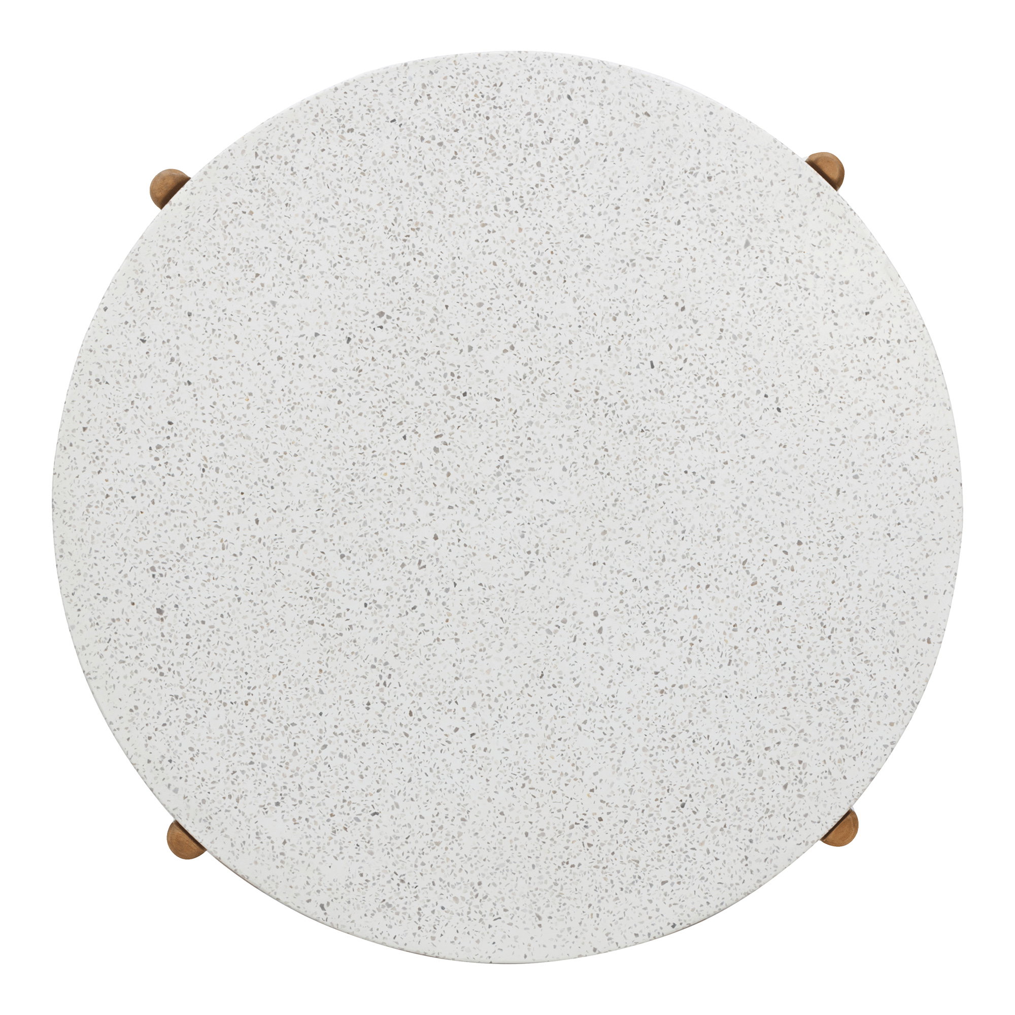 Terracina Sofabord, akacie/terrazzo, hvid/natur, ø84,5x38,5 cm - Billede 3