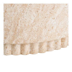 Bonn Sofabord, rillet base, fiberclay, natur, ø75x37 cm - Billede 4