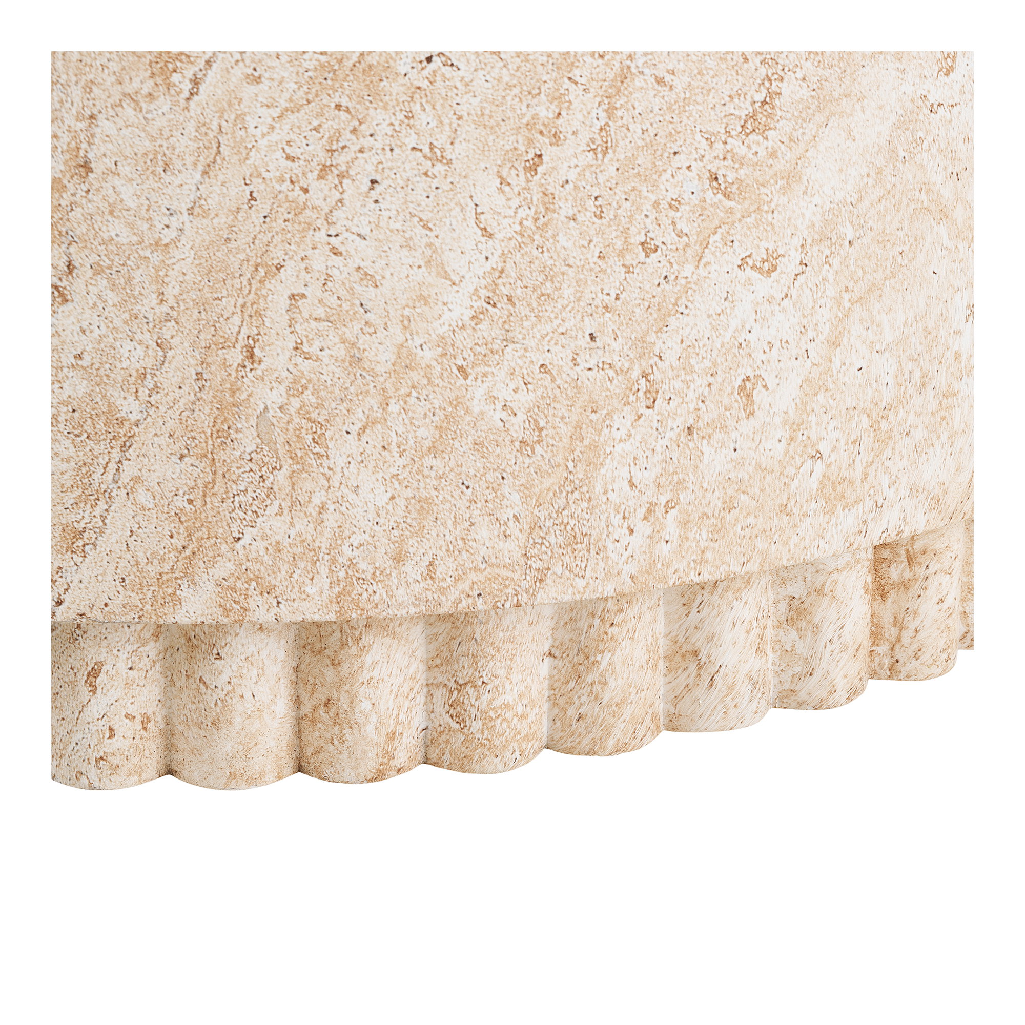 Bonn Sofabord, rillet base, fiberclay, natur, ø75x37 cm - Billede 4