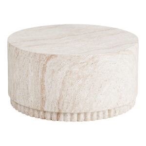 Bonn Sofabord, rillet base, fiberclay, natur, ø75x37 cm