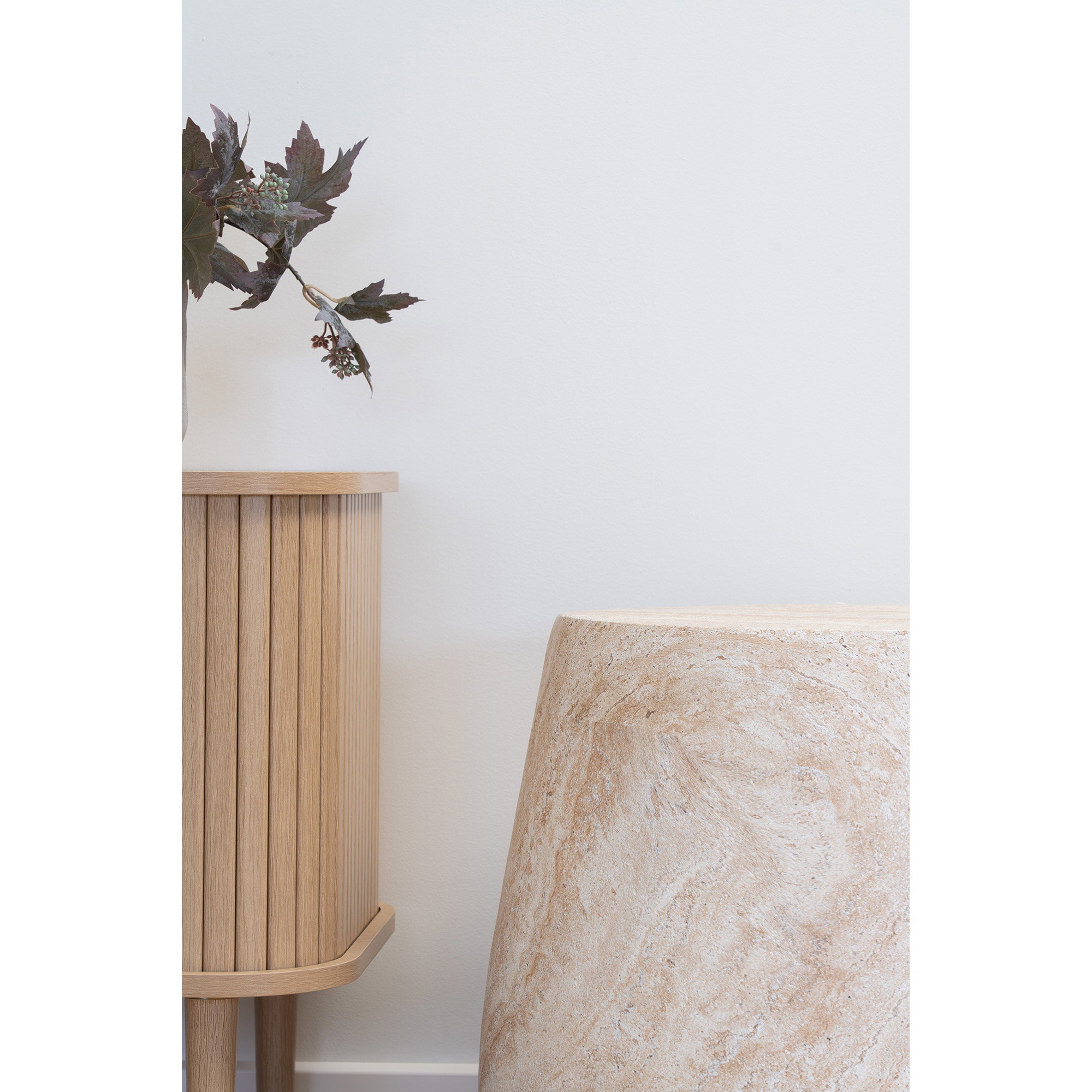 Bonn Hjørnebord, fiberclay, natur, ø47,5x41 cm - Billede 4