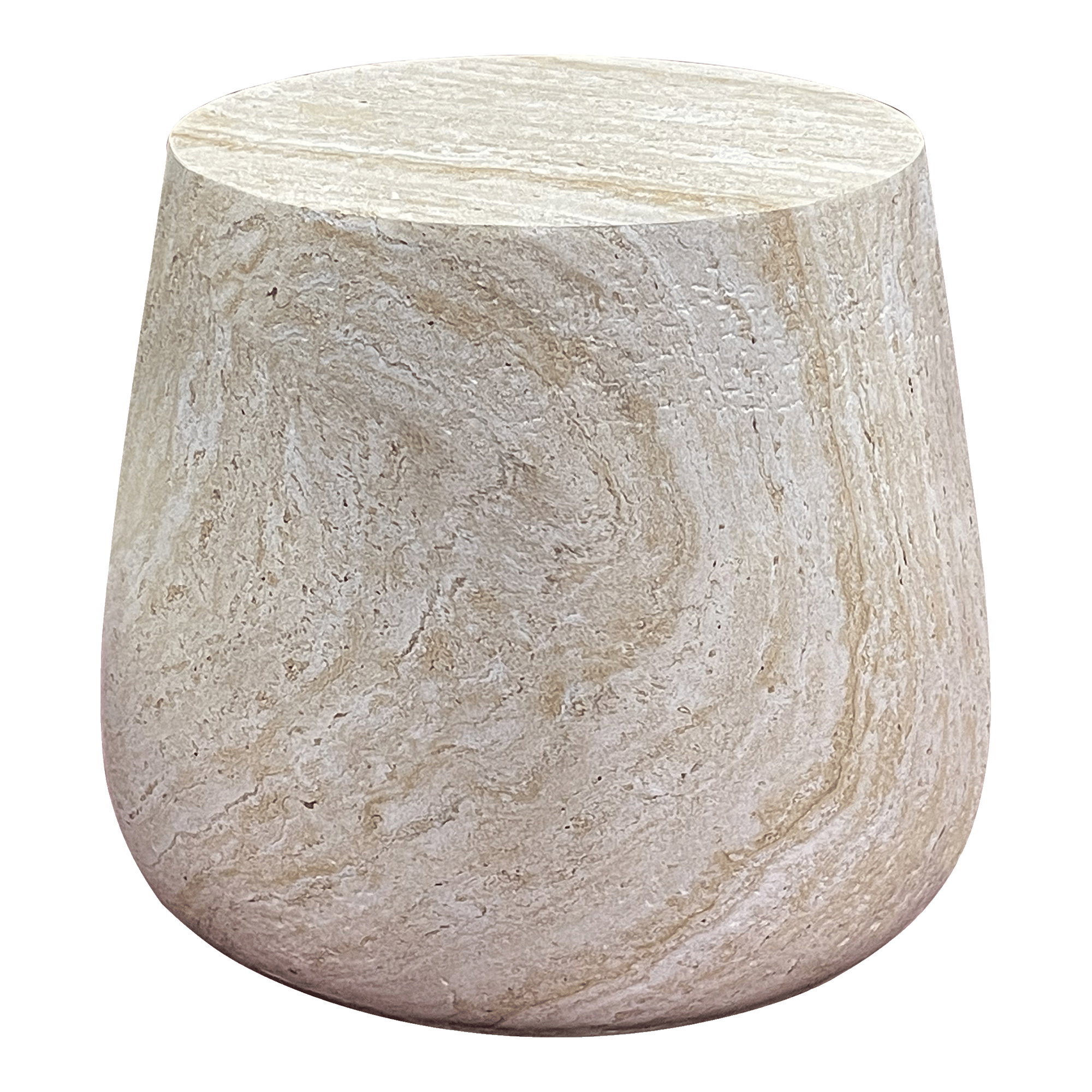 Bonn Hjørnebord, fiberclay, natur, ø47,5x41 cm
