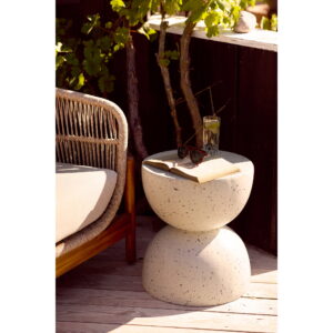 Bonita Hjørnebord, fiberclay, Terrazzo look, ø40x45 - Billede 6