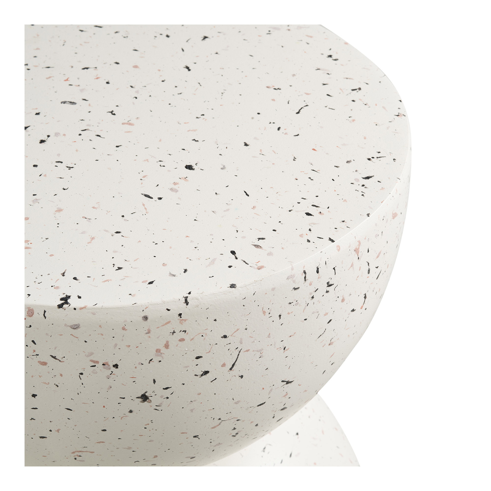 Bonita Hjørnebord, fiberclay, Terrazzo look, ø40x45 - Billede 3