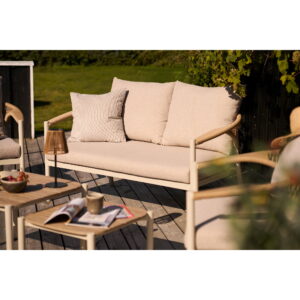 Abela Loungesæt, aluminium/nonwood/polyester/PE rattan, sand/natur, inkl. hynder - Billede 13