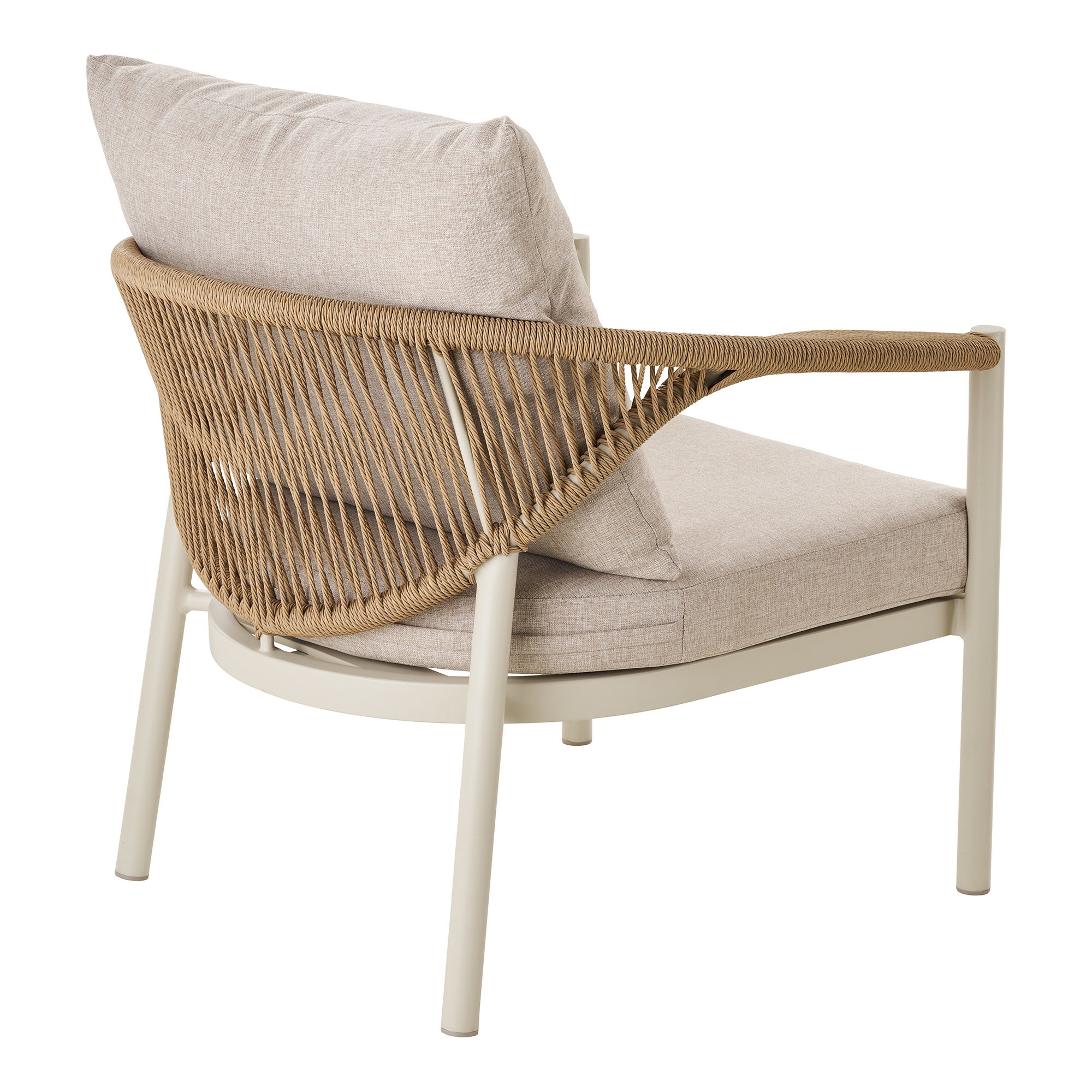 Abela Loungesæt, aluminium/nonwood/polyester/PE rattan, sand/natur, inkl. hynder - Billede 4