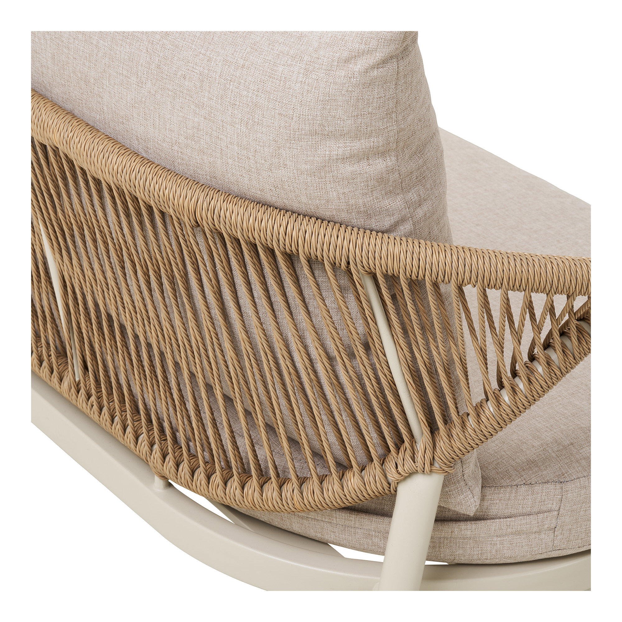 Abela Loungesæt, aluminium/nonwood/polyester/PE rattan, sand/natur, inkl. hynder - Billede 6