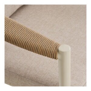 Abela Loungesæt, aluminium/nonwood/polyester/PE rattan, sand/natur, inkl. hynder - Billede 9