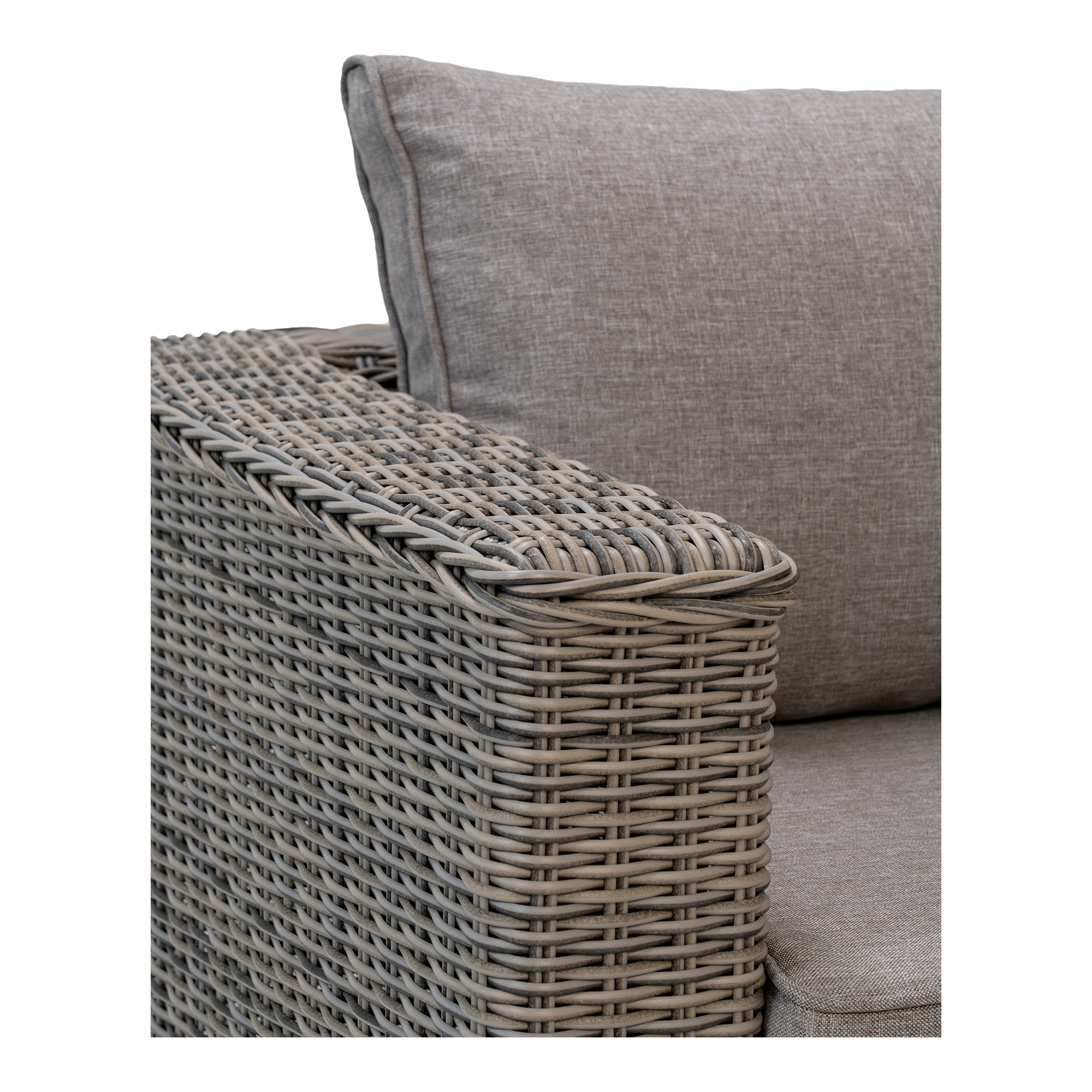 Calvi Loungesæt, polyrattan, kubu grå, inkl. hynder - Billede 4