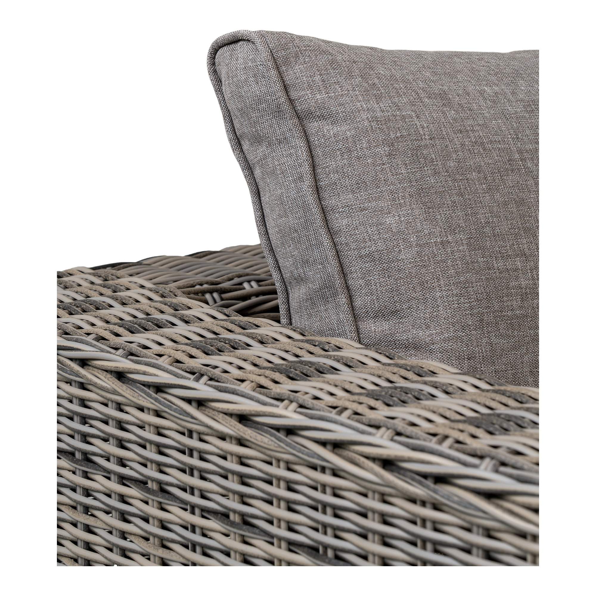 Calvi Loungesæt, polyrattan, kubu grå, inkl. hynder - Billede 5