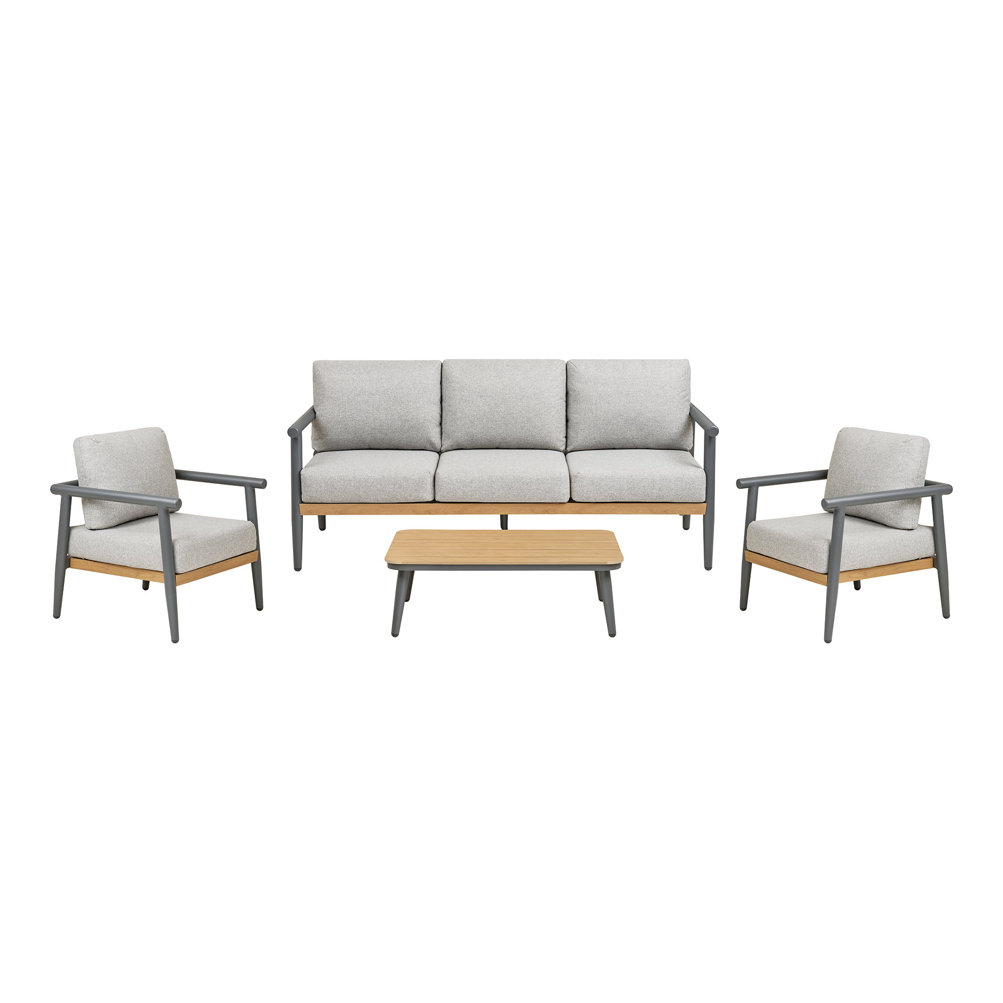 Comillas Loungesæt, aluminium, antracitgrå, inkl. hynder - Billede 2