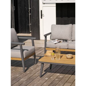 Comillas Loungesæt, aluminium, antracitgrå, inkl. hynder - Billede 4
