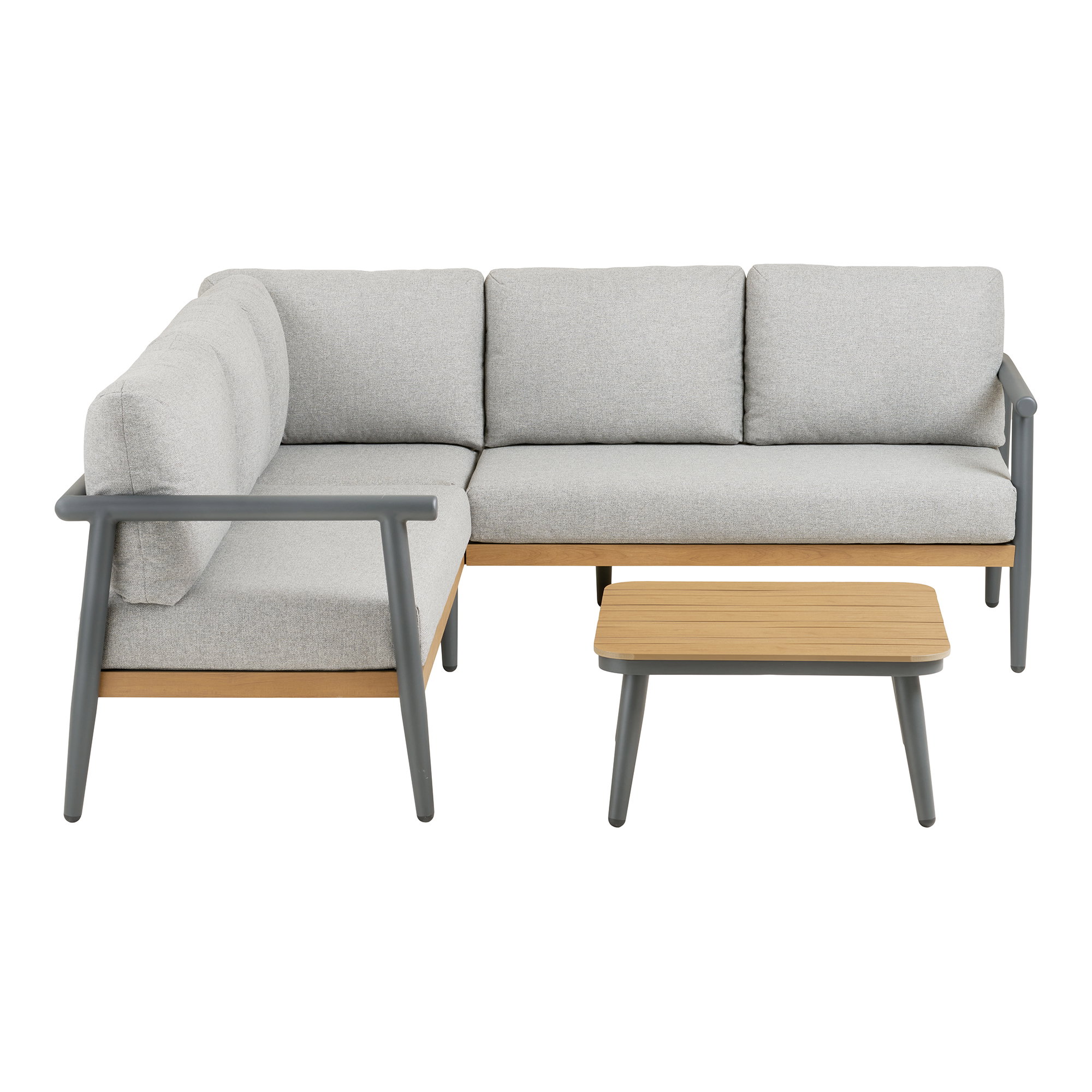 Comillas Hjørne Loungesæt, aluminium, antracitgrå, inkl. hynder - Billede 2