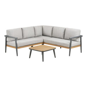 Comillas Hjørne Loungesæt, aluminium, antracitgrå, inkl. hynder