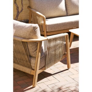 Fargo Loungesæt, aluminium, taupe/træ look, inkl.hynder - Billede 11