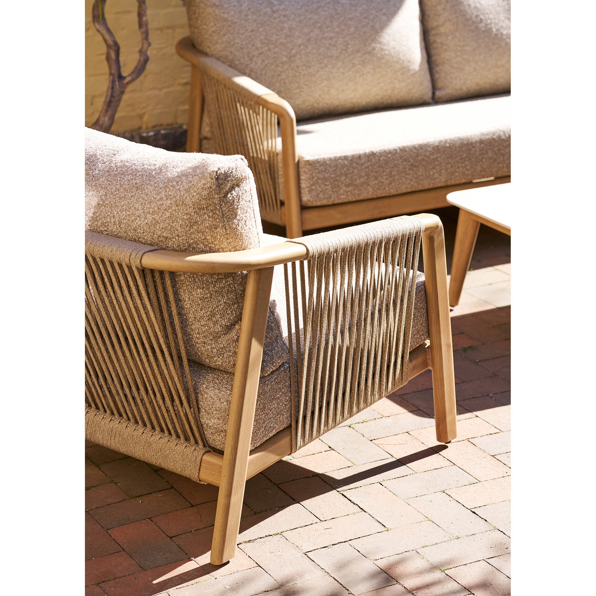 Fargo Loungesæt, aluminium, taupe/træ look, inkl.hynder - Billede 11
