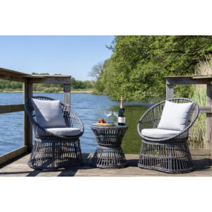 Natal Loungesæt, polyrattan, grå, inkl. hynder - Billede 3