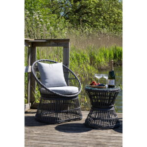 Natal Loungesæt, polyrattan, grå, inkl. hynder - Billede 4