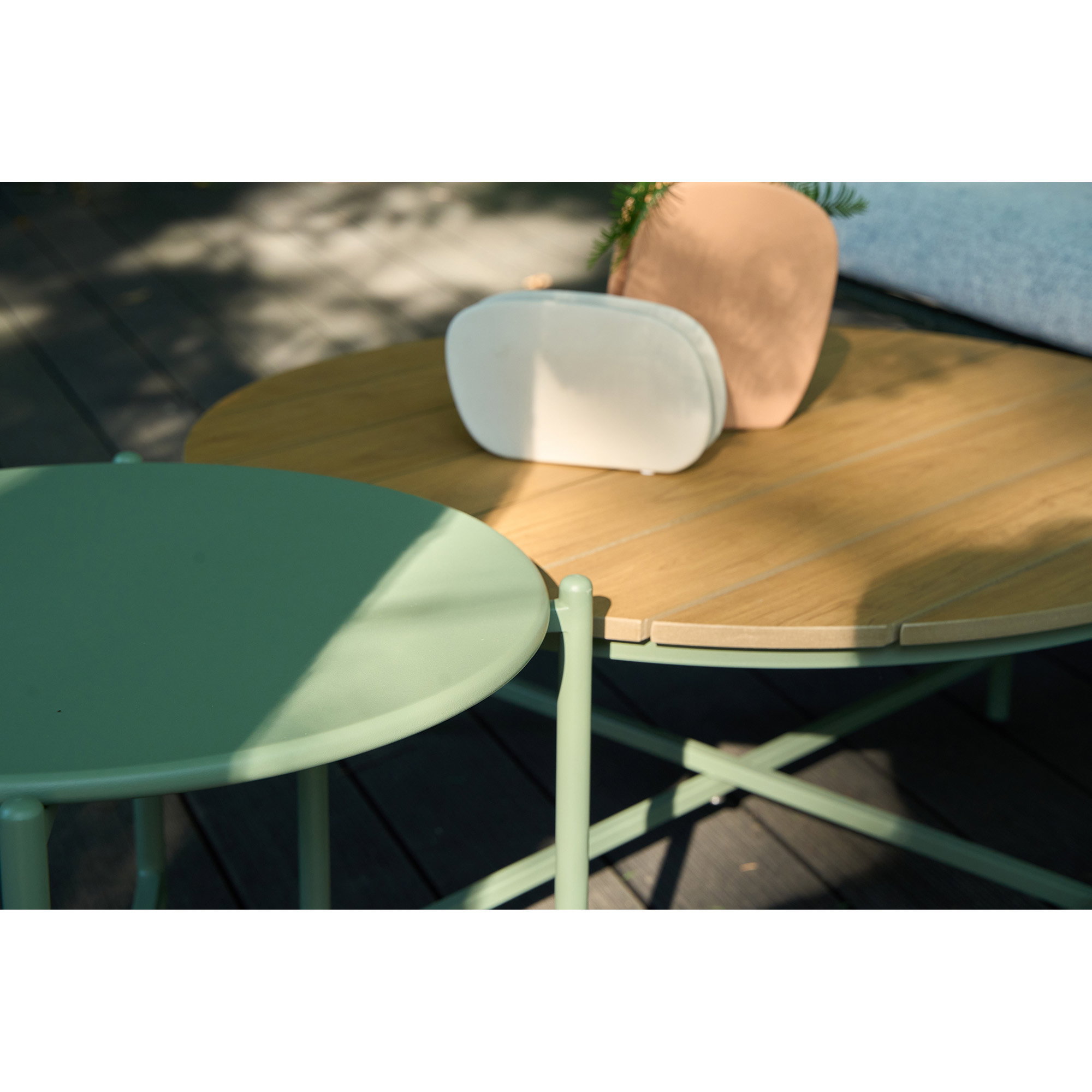 Novella Loungesæt, stål, grå, grøn, inkl. hynder - Billede 11